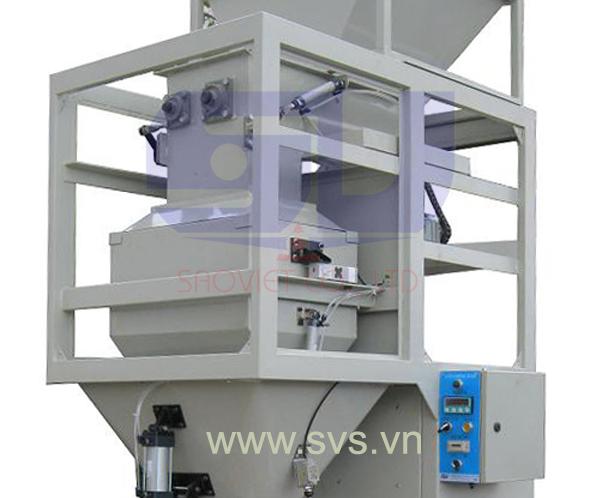 Cân đóng bao bột 2 phễu cân định lượng vít tải 2 cấp PM04 - chuyên dùng cho cân đóng bao nguyên liệu dạng bột