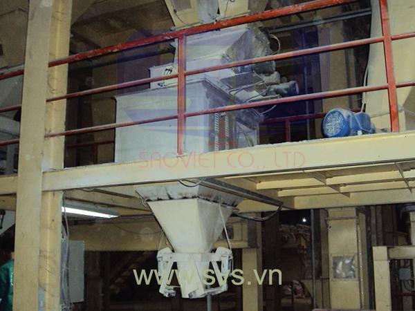 Cân đóng bao bột 2 phễu cân định lượng vít tải 2 cấp PM05 - chuyên dùng cho cân đóng bao nguyên liệu dạng bột