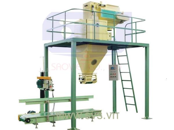 Cân đóng bao bột 1 phễu cân định lượng băng tải PM09 - chuyên dùng cho cân đóng bao nguyên liệu dạng bột hoặc dạng hạt