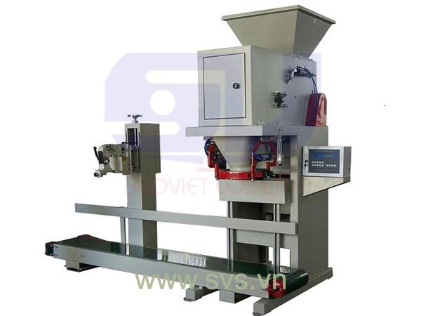 Cân đóng bao bột 1 phễu cân định lượng băng tải PM09 - chuyên dùng cho cân đóng bao nguyên liệu dạng bột hoặc dạng hạt