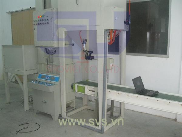 Cân đóng bao hạt 2 phễu cân định lượng cửa cân 3 cấp PM02 - chuyên dùng cho cân đóng bao nguyên liệu dạng hạt