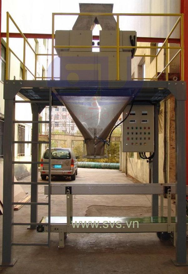 Cân đóng bao hạt 2 phễu cân định lượng cửa cân 3 cấp PM02 - chuyên dùng cho cân đóng bao nguyên liệu dạng hạt